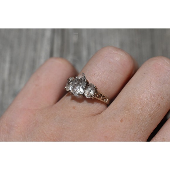 alternative raw diamond engagement ring raw crystal size 4 5 6 7 8 8 9 10 11 12 - Picture 6 of 9
